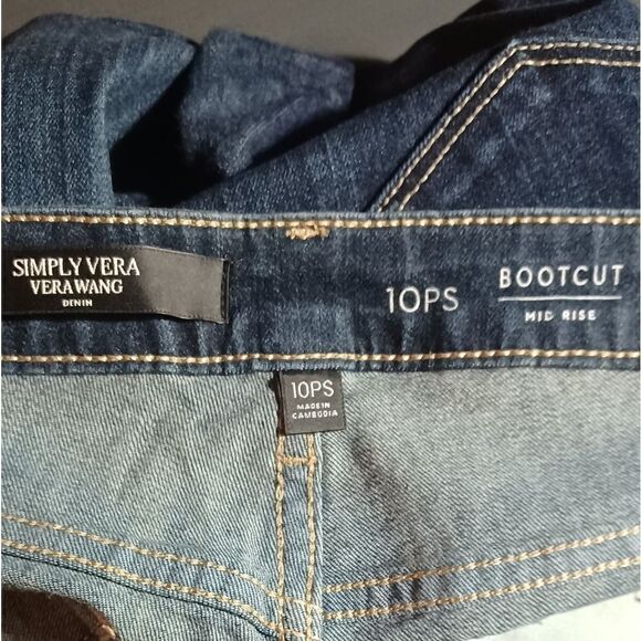 580025....Simply Vera Bootcut Jeans Size 10PS - Picture 6 of 7